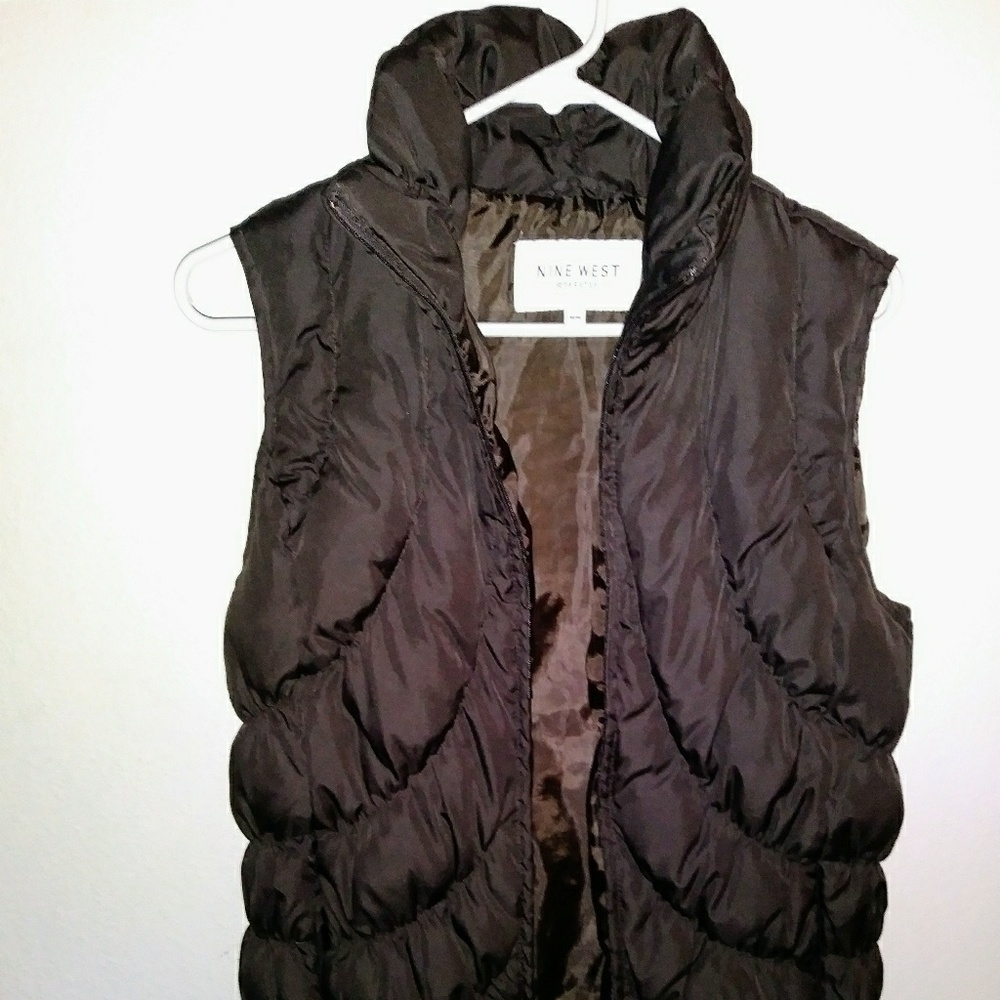 Nine West Down Vest M Brown